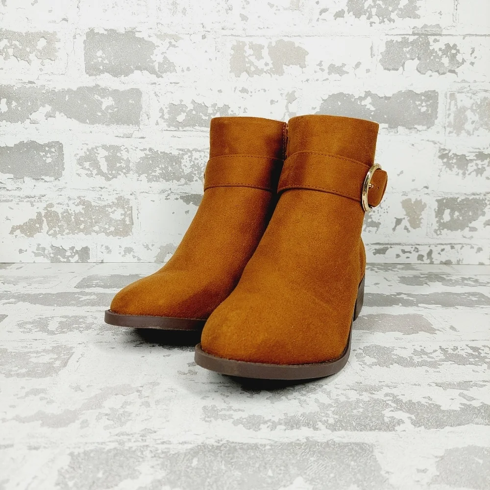 New STEVE MADDEN Kids' Bayville Zip Bootie In Cognac H955